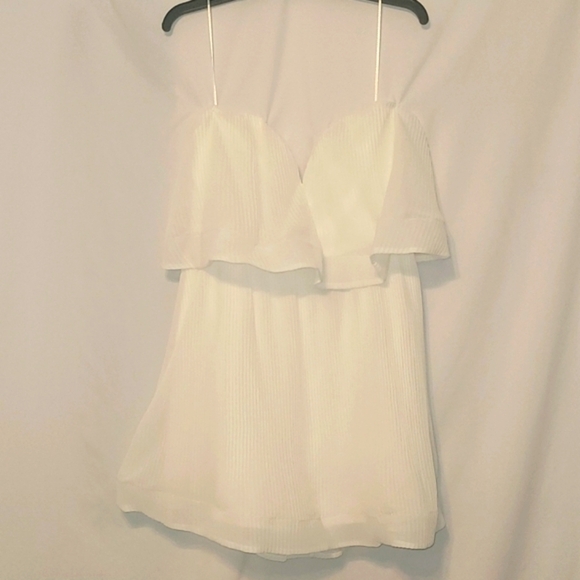 BOOHOO White Strapless Deep V Neck Mini Dress - Picture 7 of 14